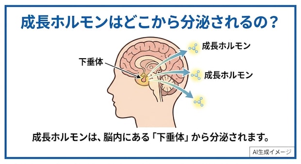 成長ホルモンはどこから分泌されるの?