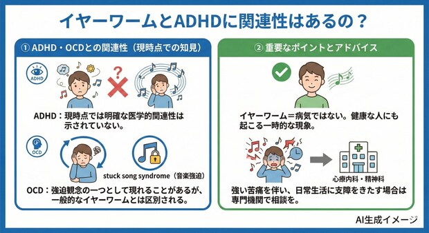 イヤーワームとADHDに関連性はあるの?