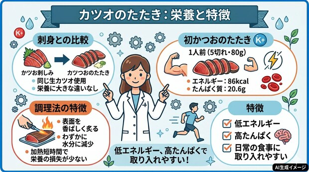 カツオのたたきに含まれる栄養は？