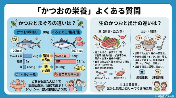 「かつおの栄養」についてよくある質問