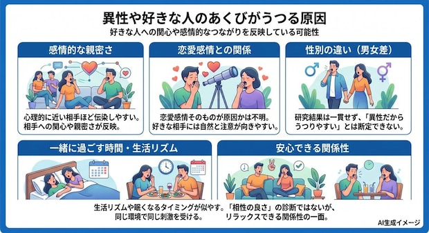 異性や好きな人のあくびがうつる原因