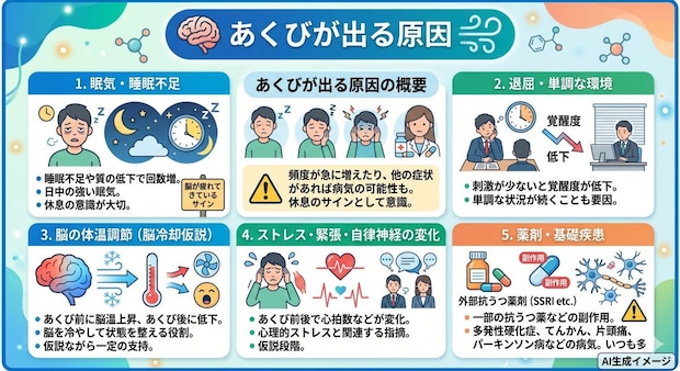 あくびが出る原因