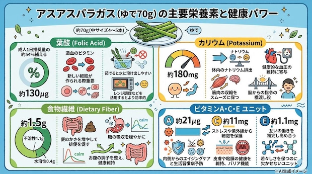 アスパラガスに含まれる栄養素
