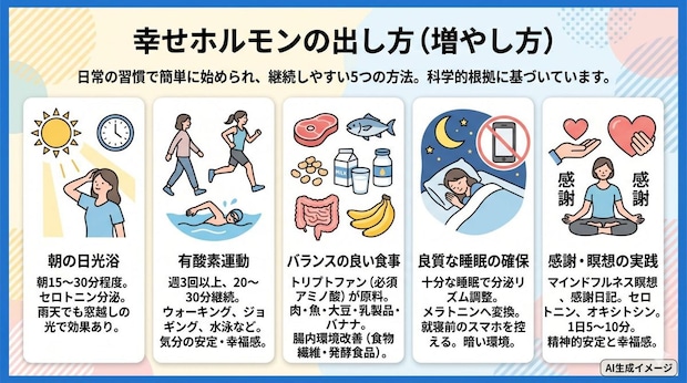 幸せホルモンの出し方（増やし方）