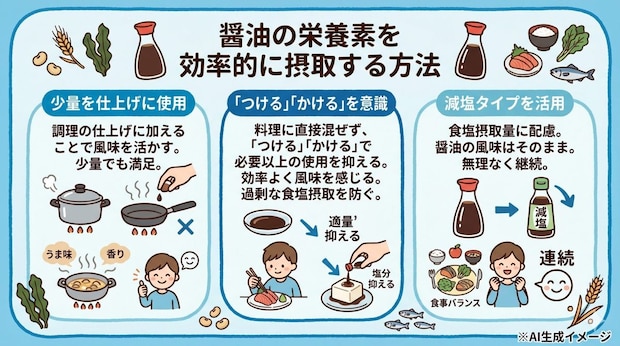 醤油の栄養素を効率的に摂取する方法