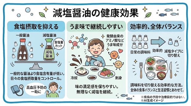 減塩醤油の健康効果