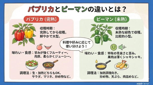 パプリカとピーマンの違いとは？