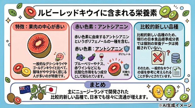 ルビーレッドキウイに含まれる栄養素