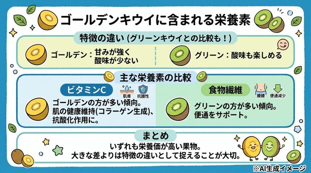 ゴールデンキウイに含まれる栄養素