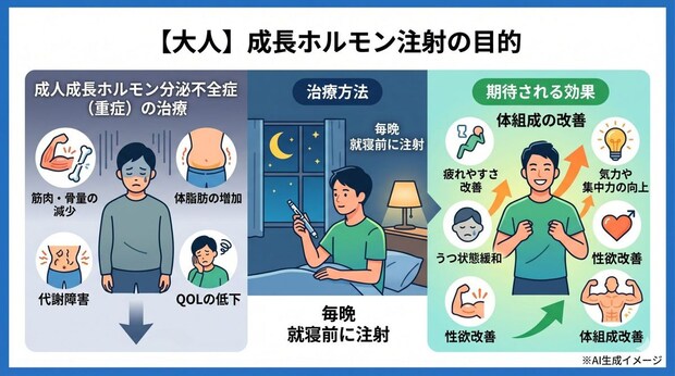 【大人】成長ホルモン注射の目的