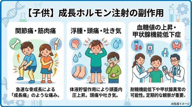 【子供】成長ホルモン注射の副作用