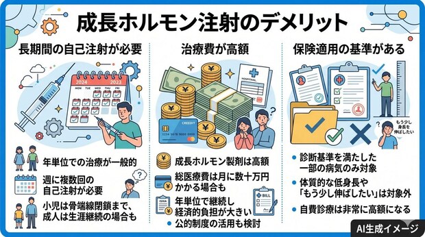 成長ホルモン注射のデメリット