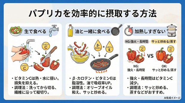 パプリカを効率的に摂取する方法
