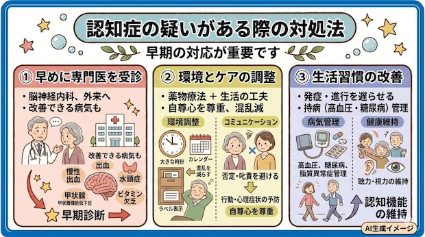 認知症の疑いがある際の対処法