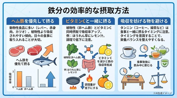 鉄分の効率的な摂取方法