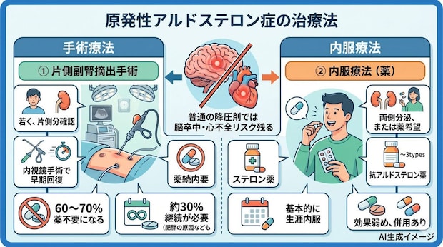 アルドステロン症の治療法