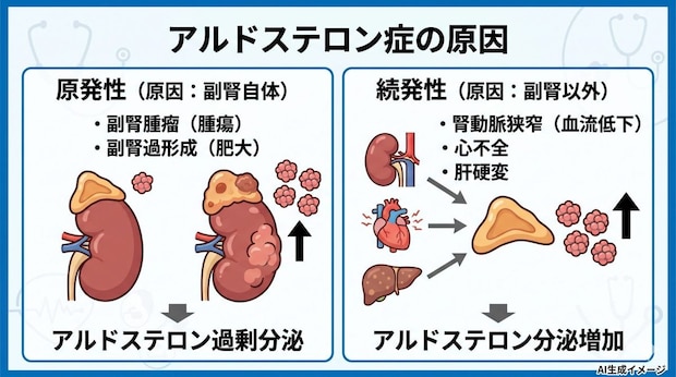 アルドステロン症を発症する原因
