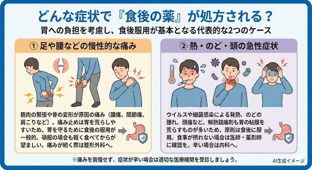 どんな症状が現れると食後の薬を処方される？