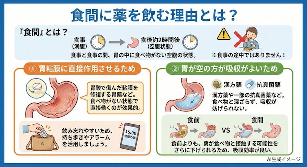 食間に薬を飲む理由とは?