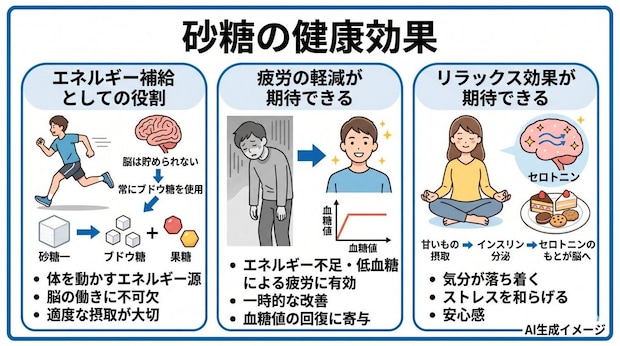砂糖の健康効果