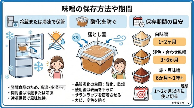 味噌の保存方法や期間