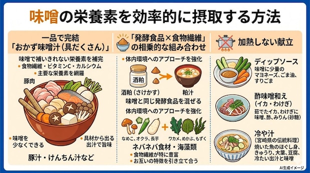 味噌の栄養素を効率的に摂取する方法