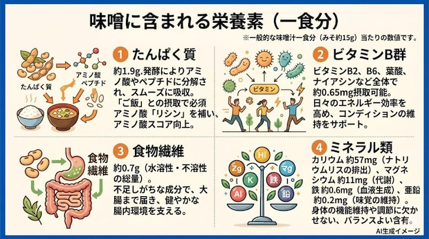 味噌に含まれる栄養素