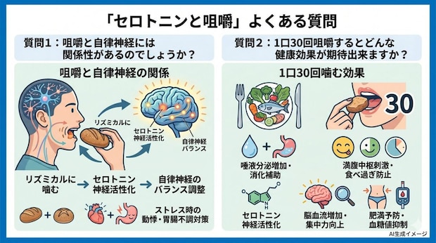 「セロトニンと咀嚼」についてよくある質問
