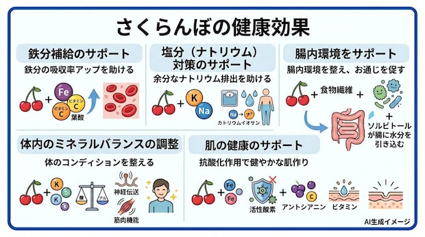 さくらんぼの健康効果