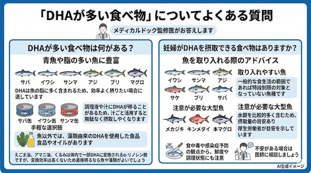 「DHAが多い食べ物」についてよくある質問