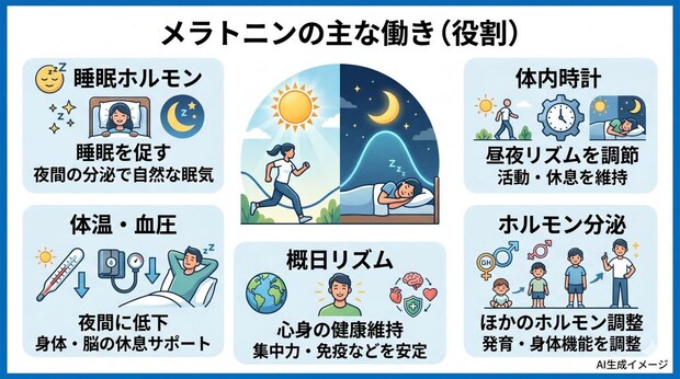 メラトニンの働き（役割）