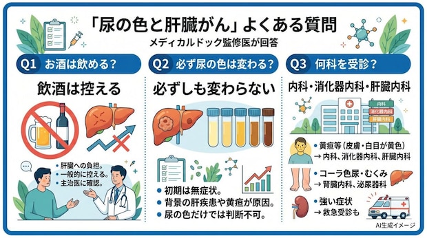「尿の色と肝臓がん」についてよくある質問