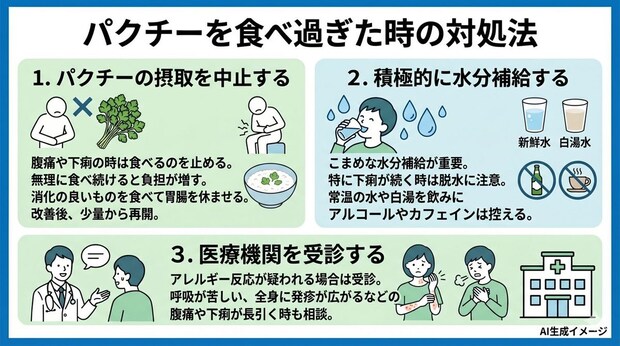 パクチーを食べ過ぎた時の対処法