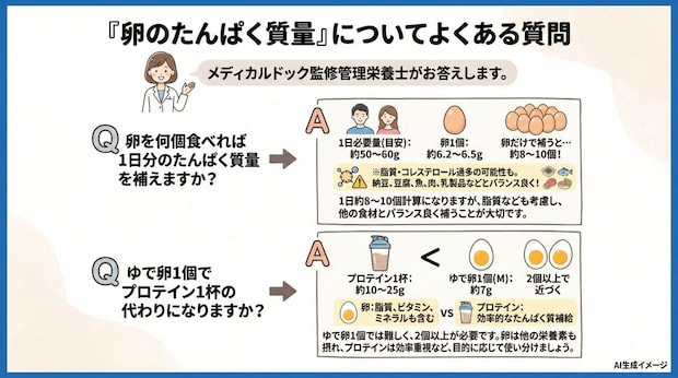 「卵のたんぱく質量」についてよくある質問