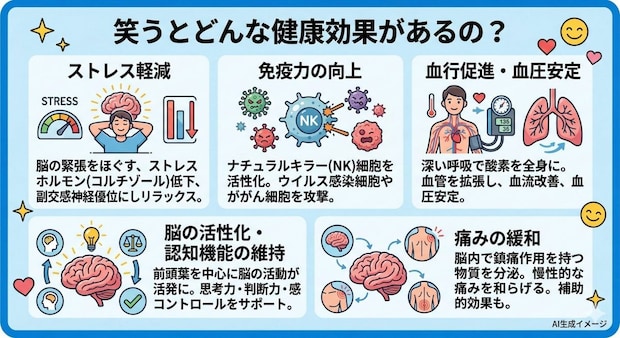 人が笑うとどんな健康効果があるの？