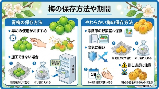 梅の保存方法や期間