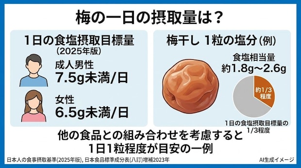 梅の一日の摂取量は？