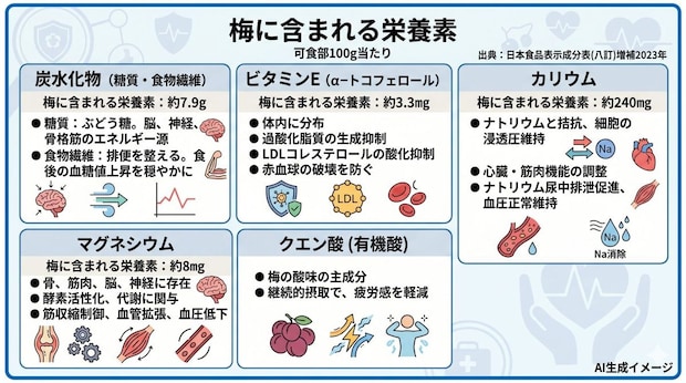 梅に含まれる栄養素
