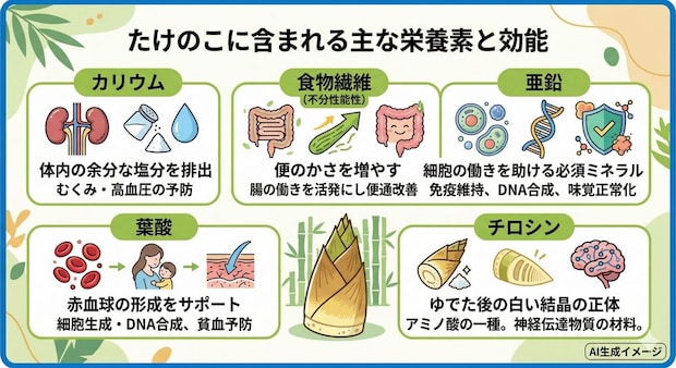 たけのこに含まれる栄養素