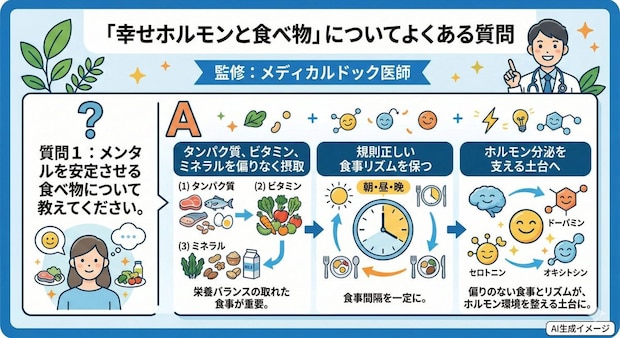 「幸せホルモンと食べ物」についてよくある質問