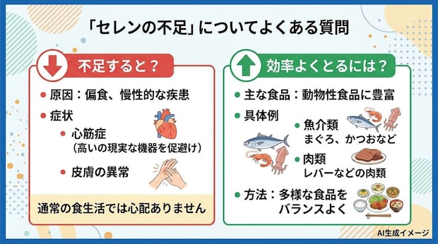 「セレンの不足」についてよくある質問
