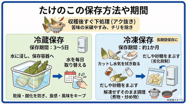 たけのこの保存方法