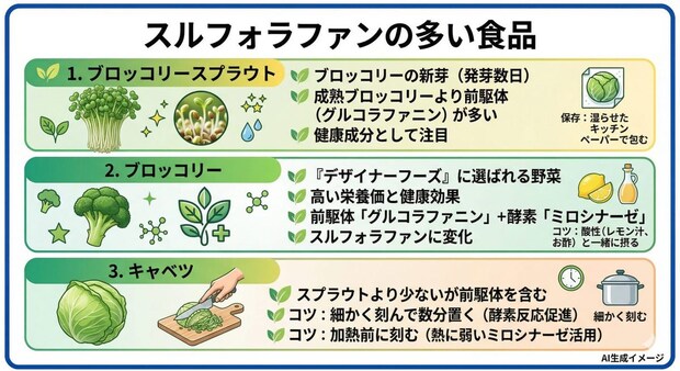 スルフォラファンの多い食品