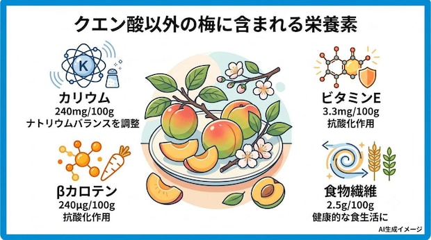 クエン酸以外の梅に含まれる栄養素