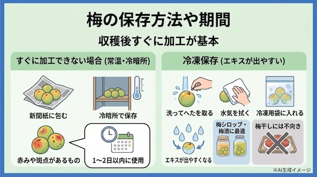 梅の保存方法や期間