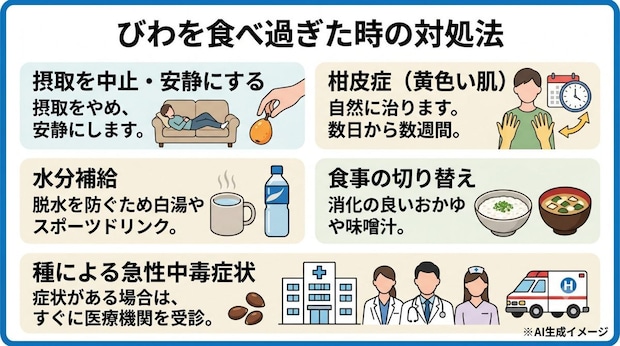 びわを食べ過ぎた時の対処法