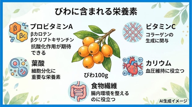 びわに含まれる栄養素