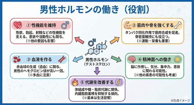 男性ホルモンの働き（役割）
