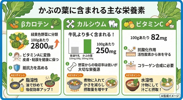かぶに含まれる栄養素