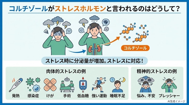 コルチゾールがストレスホルモンと言われるのはどうして？